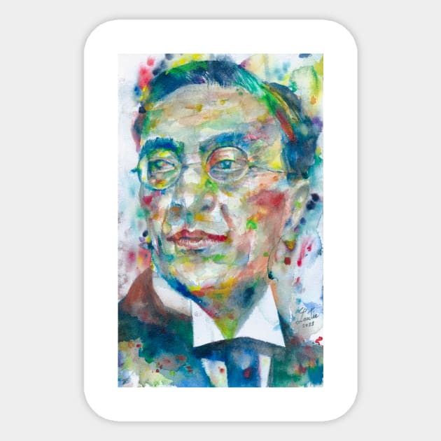 WASSILY KANDINSKY watercolor portrait Sticker by lautir